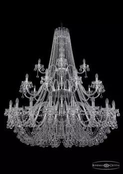 Подвесная хрустальная люстра 1409 Bohemia 1409/20+10+5/530/3d Ni