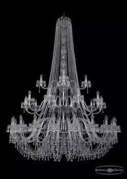 Подвесная хрустальная люстра 1410 Bohemia 1410/20+10+5/530/h-200/3d Ni