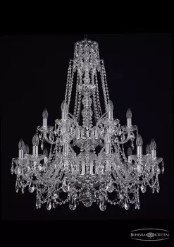 Подвесная хрустальная люстра 1411 Bohemia 1411/12+6/300/XL-99/2d Ni