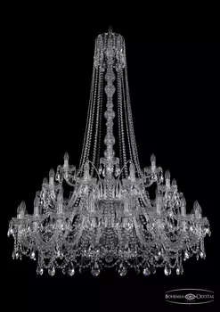 Подвесная хрустальная люстра 1411 Bohemia 1411/20+10+5/460/h-175/2d Ni