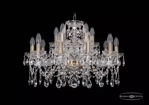 Подвесная хрустальная люстра 1413 Bohemia 1413/10+5/220 Pa