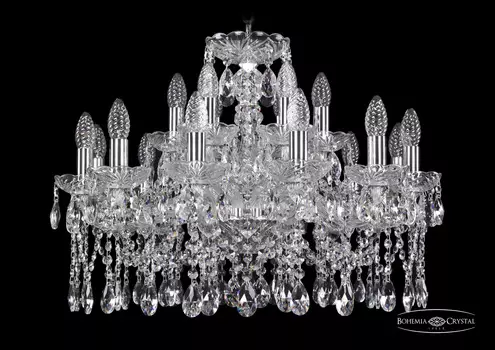 Подвесная хрустальная люстра 1413 Bohemia 1413/12+6/220 Ni