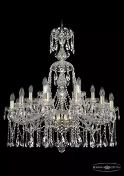 Подвесная хрустальная люстра 1413 Bohemia 1413/12+6/300/XL-95 G