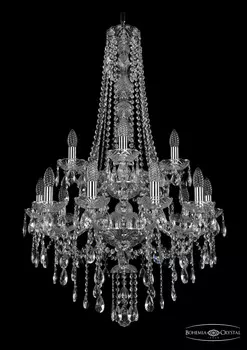 Подвесная хрустальная люстра 1415 Bohemia 1415/10+5/220/h-102/2d Ni