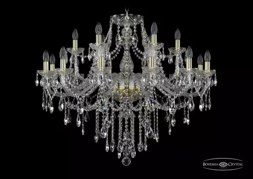 Подвесная хрустальная люстра 1415 Bohemia 1415/12+6/360 G