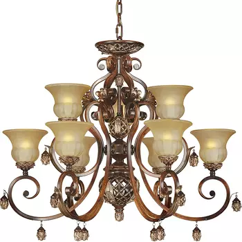 Люстра многоярусная N-Light 705 705-09-52 Antique silver + Grainy brown N-Light