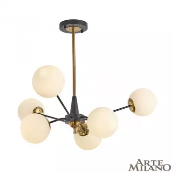 Люстра на штанге Arte Milano Neapolis79808 279808/6 BK/GD