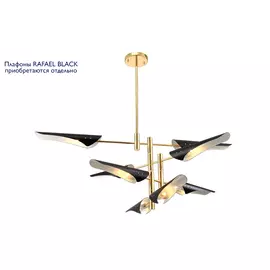 Люстра на штанге Crystal Lux Rafael RAFAEL SP8 GOLD