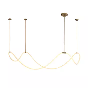 Люстра на штанге Delight Collection 10521 10521P brass/white