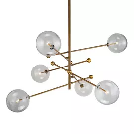 Люстра на штанге Delight Collection Globe Mobile KG0835P-6 brass
