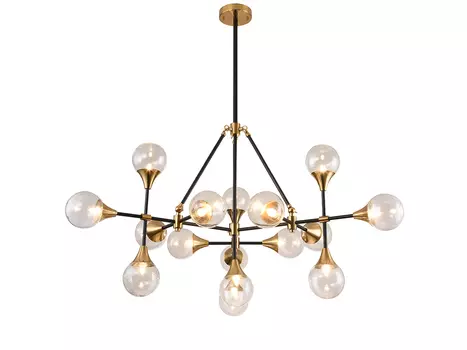 Люстра на штанге Elvan 173 LU-173/16-G9-BkGlCl