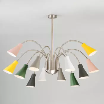 Люстра на штанге Eurosvet 70080/12 сатин-никель