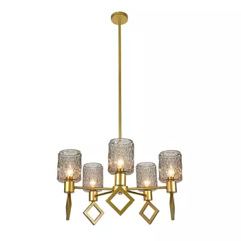 Люстра на штанге Indigo Preda V000469 13025/5R Gold