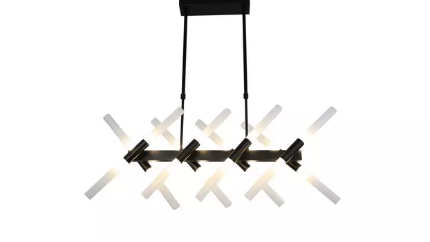 Люстра на штанге Lumina Deco Alford LDP 6036-16 BK