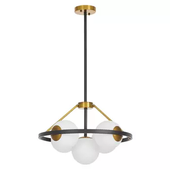 Люстра на штанге Lumina Deco Donzano LDP 8034-5 BK+WT