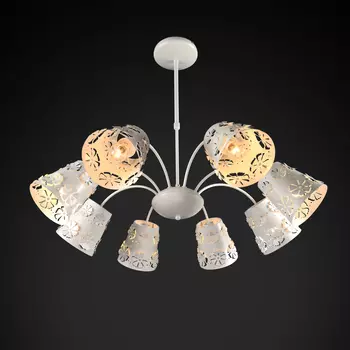 Люстра на штанге Максисвет 1-4961-8-WH E14