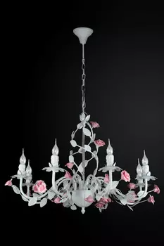 Люстра подвесная с цветочками 0622 2-0622-8-WH E14 Максисвет