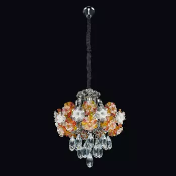 Люстра подвесная с цветочками 2541 2-2541-16-CR LED Максисвет