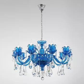 Люстра подвесная с цветочками Ashanti Ashanti 1250.10 blu Lucia Tucci