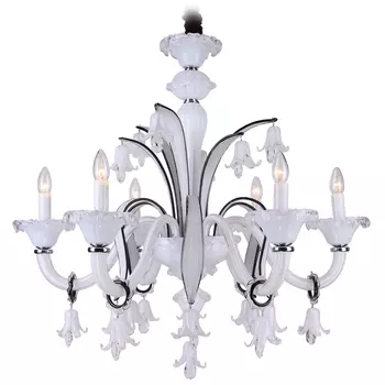 Люстра подвесная с цветочками El Paso 477/6-White ID l