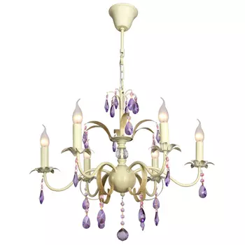 Люстра подвесная с цветочками Hialeah 257/6-Whiteplatina ID l