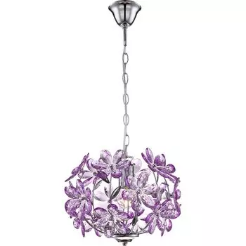 Люстра подвесная с цветочками Purple 5143 Globo