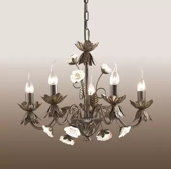 Люстра подвесная с цветочками Silva 2695/5 Odeon Light