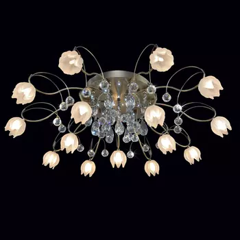 Люстра потолочная с цветочками 7447 1-7447-15-AB-LED Y G4 Максисвет
