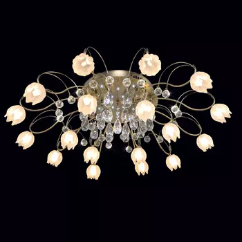 Люстра потолочная с цветочками 7447 1-7447-18-AB-LED Y G4 Максисвет