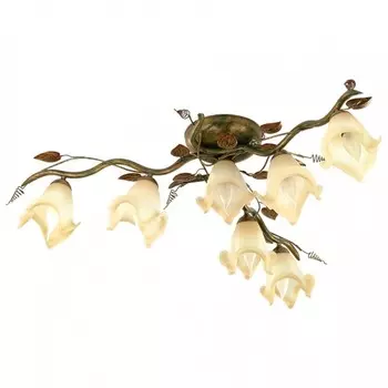 Люстра потолочная с цветочками Barbado Green BL/7 GREEN Kemar