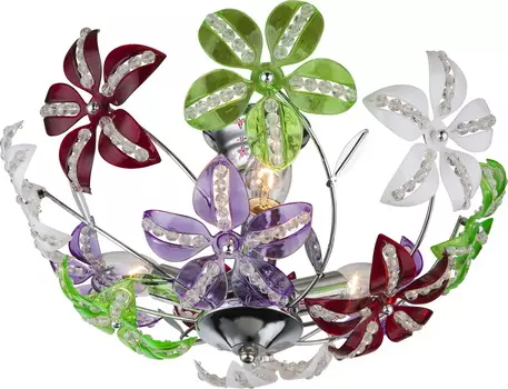 Люстра потолочная с цветочками Kaunos 51422-3 Globo