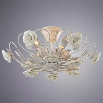 Люстра потолочная с цветочками Rosita A6358PL-4WG Arte L