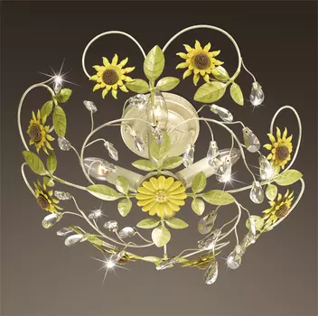 Люстра потолочная с цветочками Sunflower 2651/4C Odeon Light