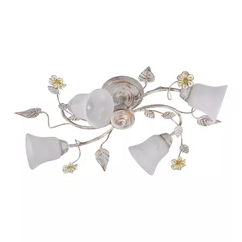 Люстра потолочная с цветочками Vaniglia 882/4PF-Whitepatina ID l