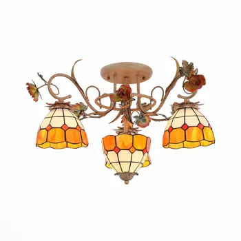 Люстра потолочная с цветочками Vetrato SL371.852.04 ST Luce