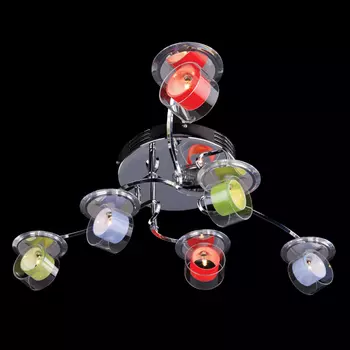 Люстра разноцветная 0174 0174/6 хром/белый Eurosvet