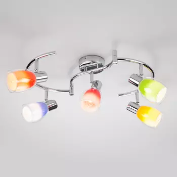 Люстра разноцветная 2606 2606/5 хром Eurosvet