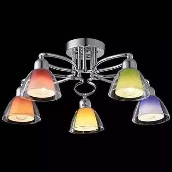 Люстра разноцветная 30068 30068/5 хром Eurosvet