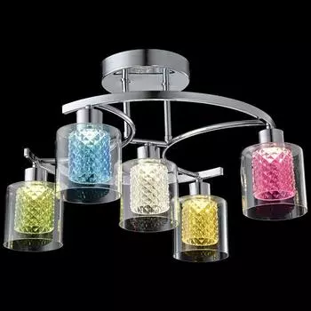 Люстра разноцветная 30081 30081/5 хром Eurosvet