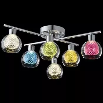 Люстра разноцветная 30083 30083/6 хром Eurosvet