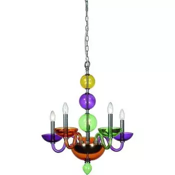 Люстра разноцветная Letizia 1156/01 LM-5 Divinare