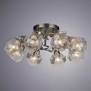 Люстра с бабочками Alessandra A5004PL-8AB Arte L