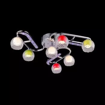 Люстра с пультом Eurosvet 0181 0181/7 хром/синий+красный+фиолетовый