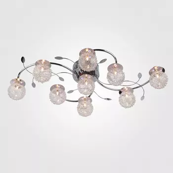 Люстра с пультом Eurosvet 4800 4800/9 хром/синий+красный+фиолетовый