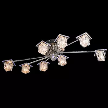 Люстра с пультом Eurosvet 4803 4803/8 хром/белый-синий+красный+фиолетовый