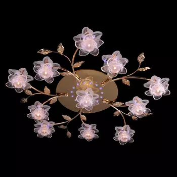 Люстра с пультом Eurosvet 4827 4827/11 золото/синий+красный+фиолетовый