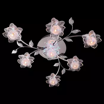 Люстра с пультом Eurosvet 4827 4827/7 хром/зеленый+синий+голубой