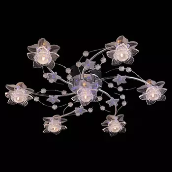 Люстра с пультом Eurosvet 4856 4856/7 хром/синий+красный+фиолетовый