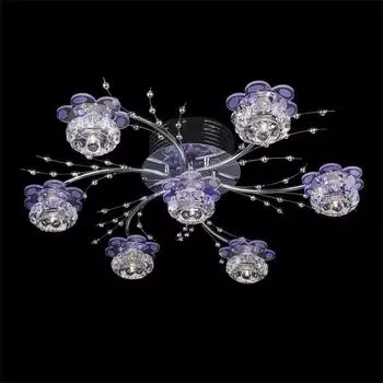 Люстра с пультом Eurosvet 4862 4862/7 хром/синий+красный+фиолетовый