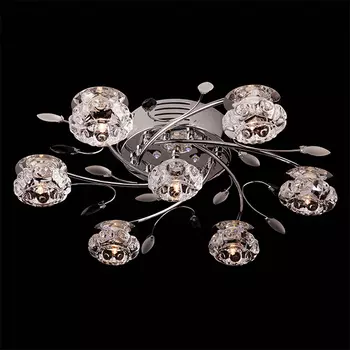 Люстра с пультом Eurosvet 4863 4863/7 хром/синий+красный+фиолетовый